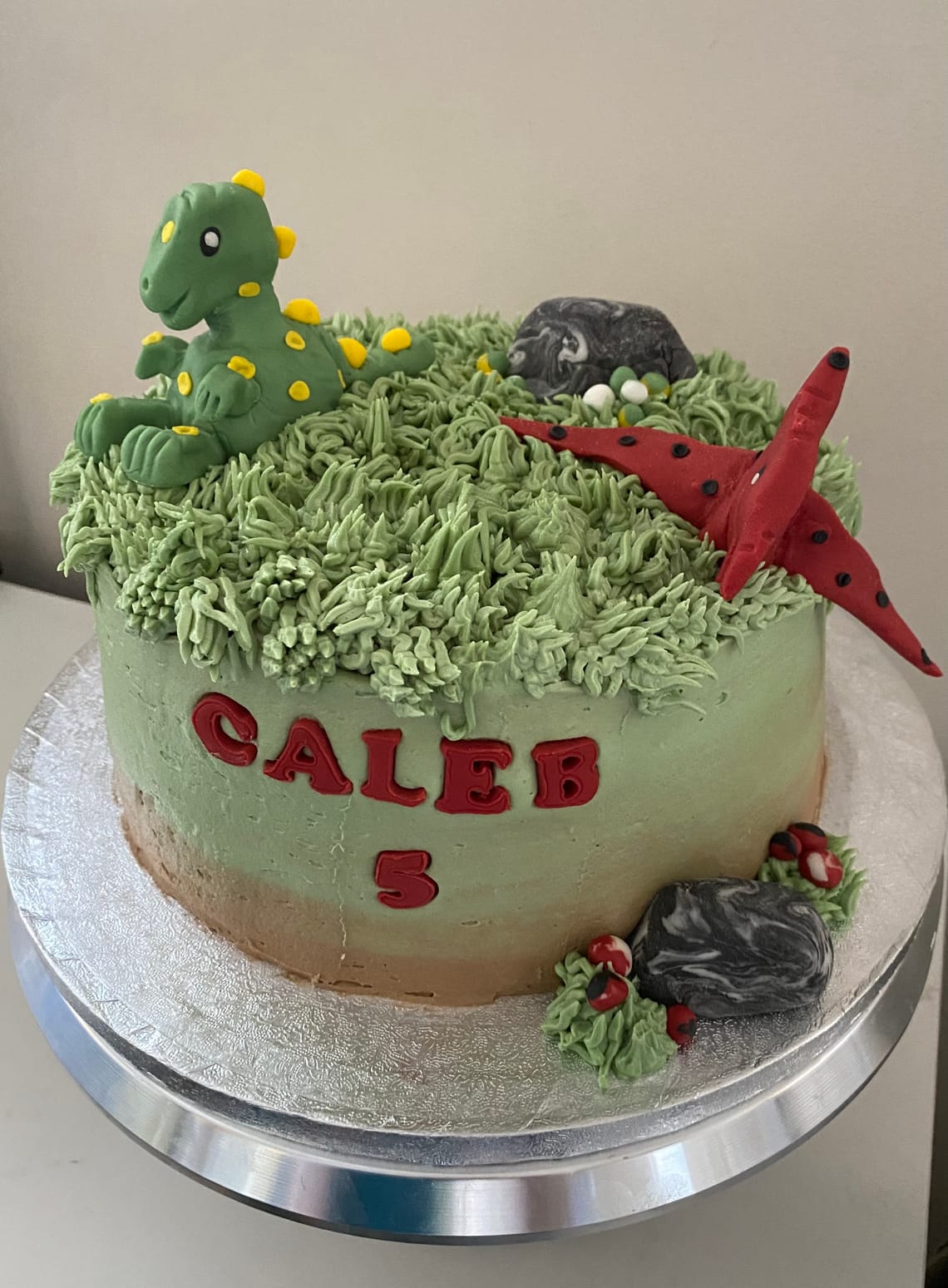 Dinosaur personalised cake