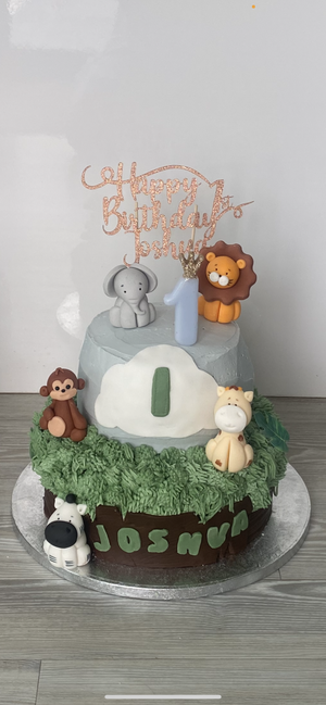 Jungle theme cake