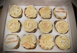 New year gingerbread cupcakes