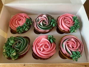 Pink & Green roses